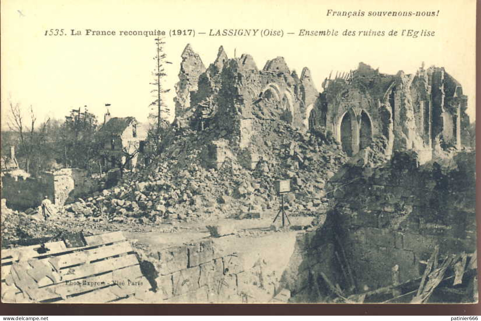 Lassigny Ensemble Des Ruines De L'eglise - Lassigny
