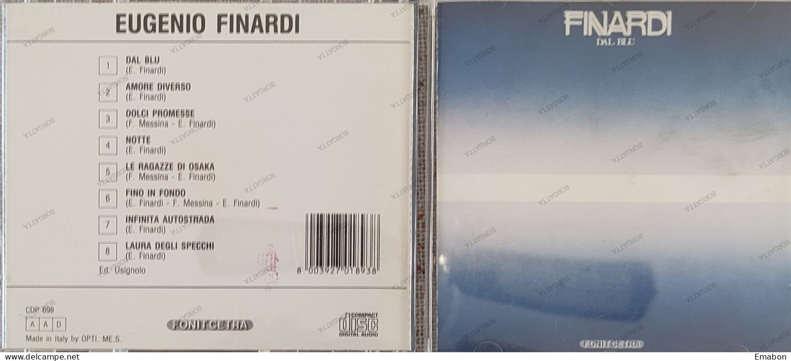 BORGATTA - ITALIANA - Cd  EUGENIO FINARDI - DAL BLU - FONIT CETRA 1989 -  USATO In Buono Stato - Otros - Canción Italiana