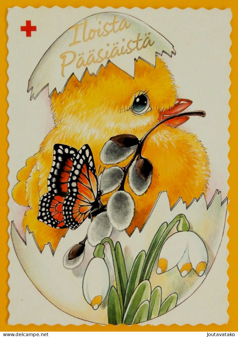 The Chick Hatches From The Egg. Joyful Easter - Red Cross Finland Postal Stationery 1997 - Used - Enteros Postales