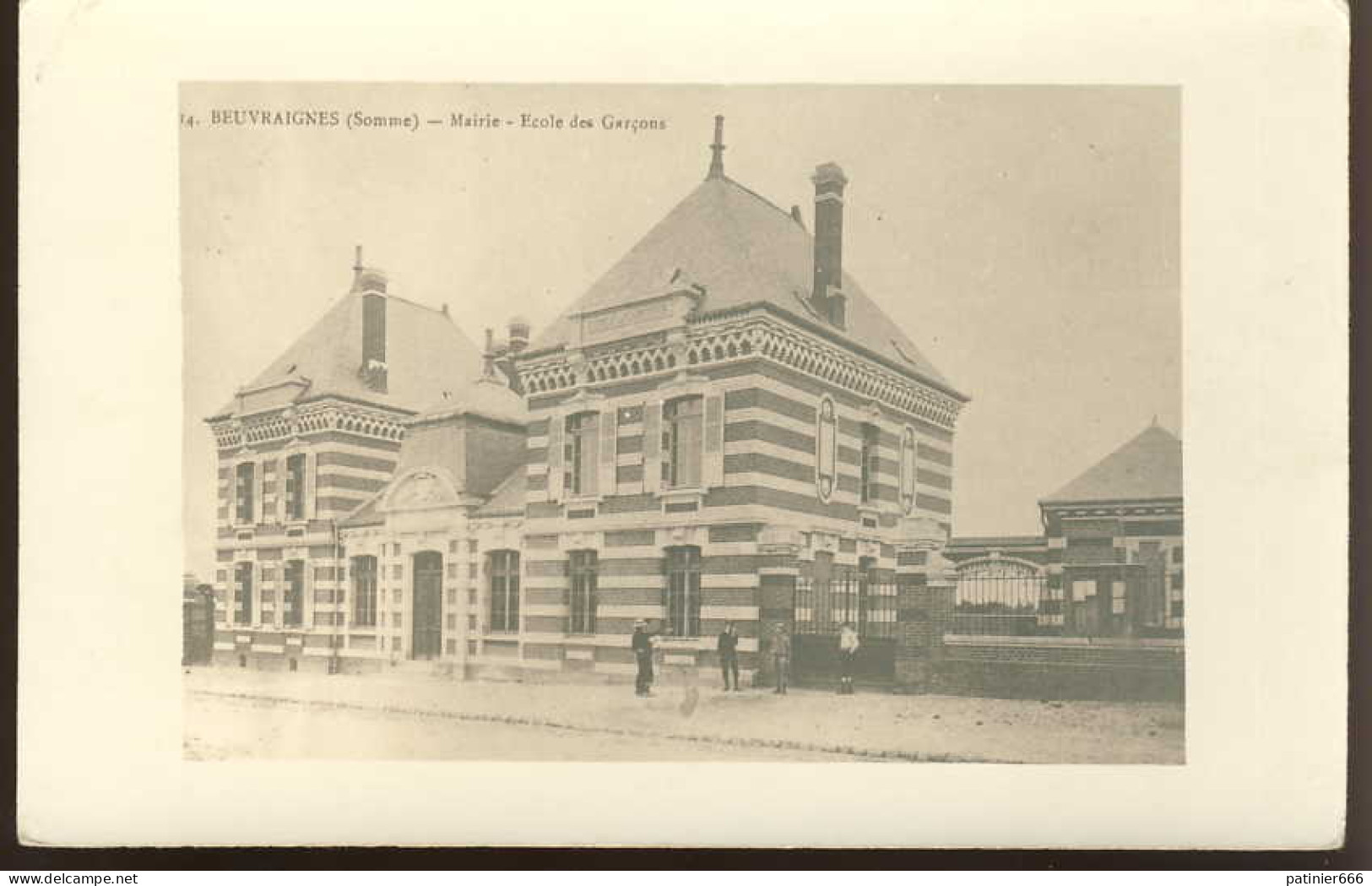 Beuvraignes Mairie Ecole Des Garcons Carte Photo - Beuvraignes