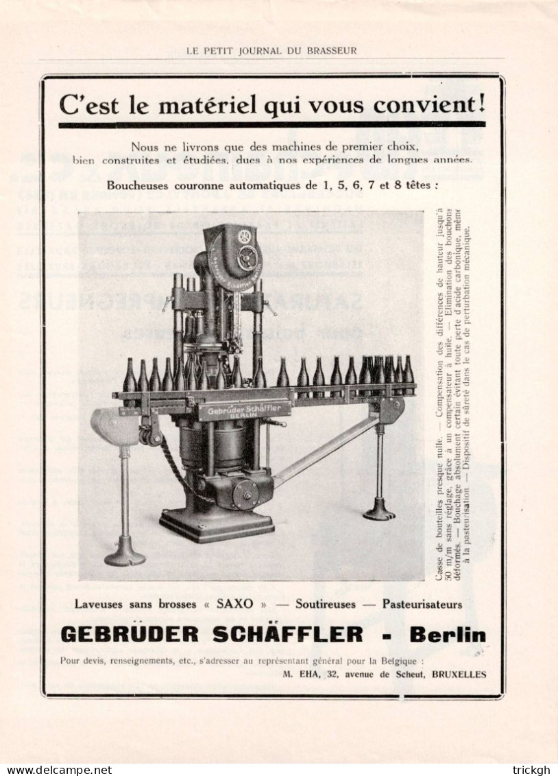 Schäffler Berlin Dechaineux Bruxelles / Bière Bier Beer / Boissons Gazeuzes - Alkohol