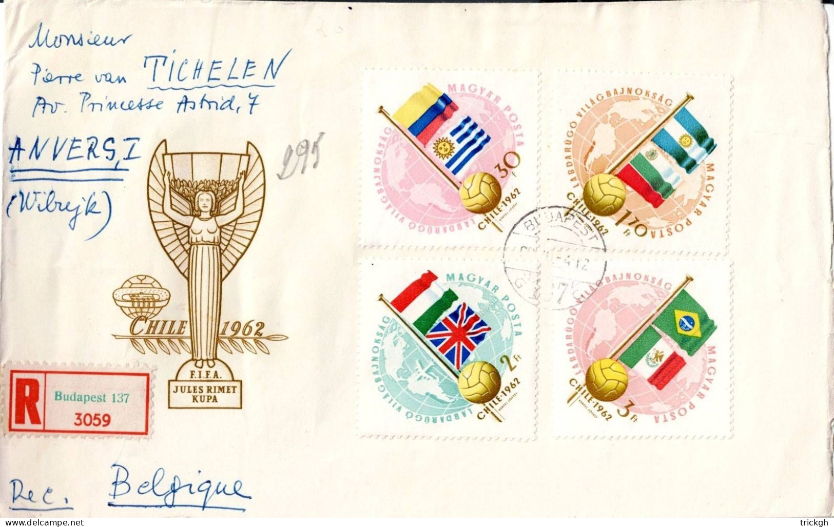 Hongrie 1962 / Recommandé - 1962 – Chile