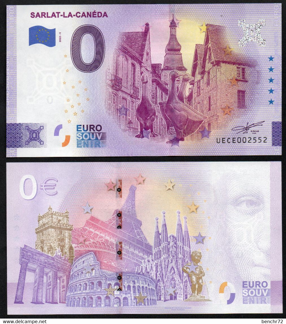 Billet Touristique 0 Euro Souvenir - 2022-4 - SARLAT-LA-CANEDA - Essais Privés / Non-officiels