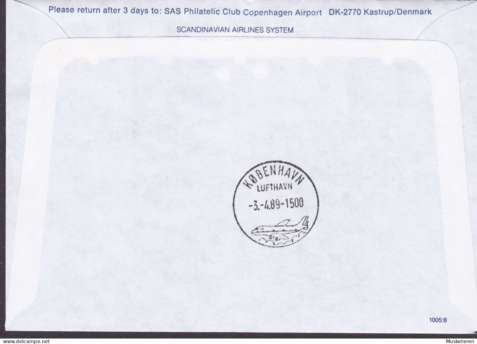 Great Britain SAS First DC-9 Flight BIRMINGHAM-COPENHAGEN 1989 Cover Brief Lettre Bird Vogel Oiseau Puffin - Lettres & Documents