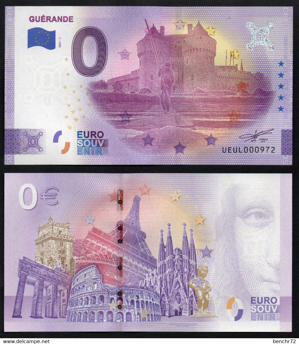 Billet Touristique 0 Euro Souvenir - GUERANDE - 2021 - Essais Privés / Non-officiels