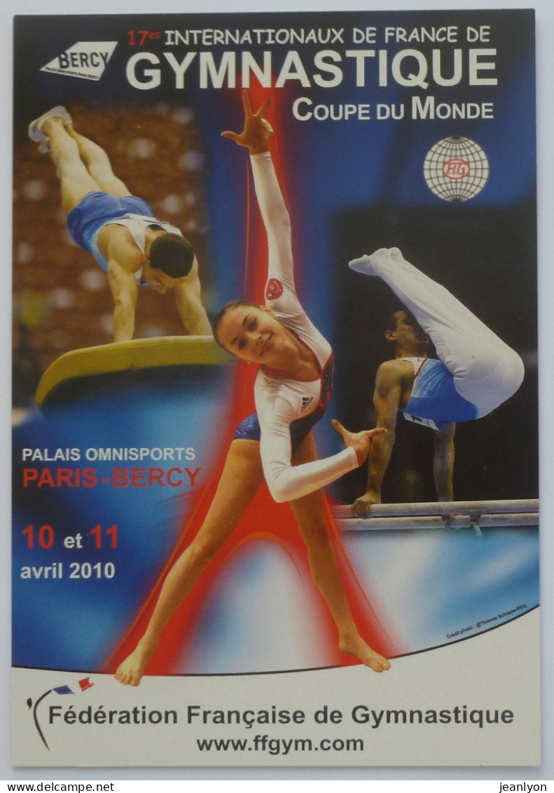 GYMNASTIQUE - Gymnaste / Barres Parallèles - Coupe Du Monde Bercy 2010 - Carte Publicitaire - Gimnasia