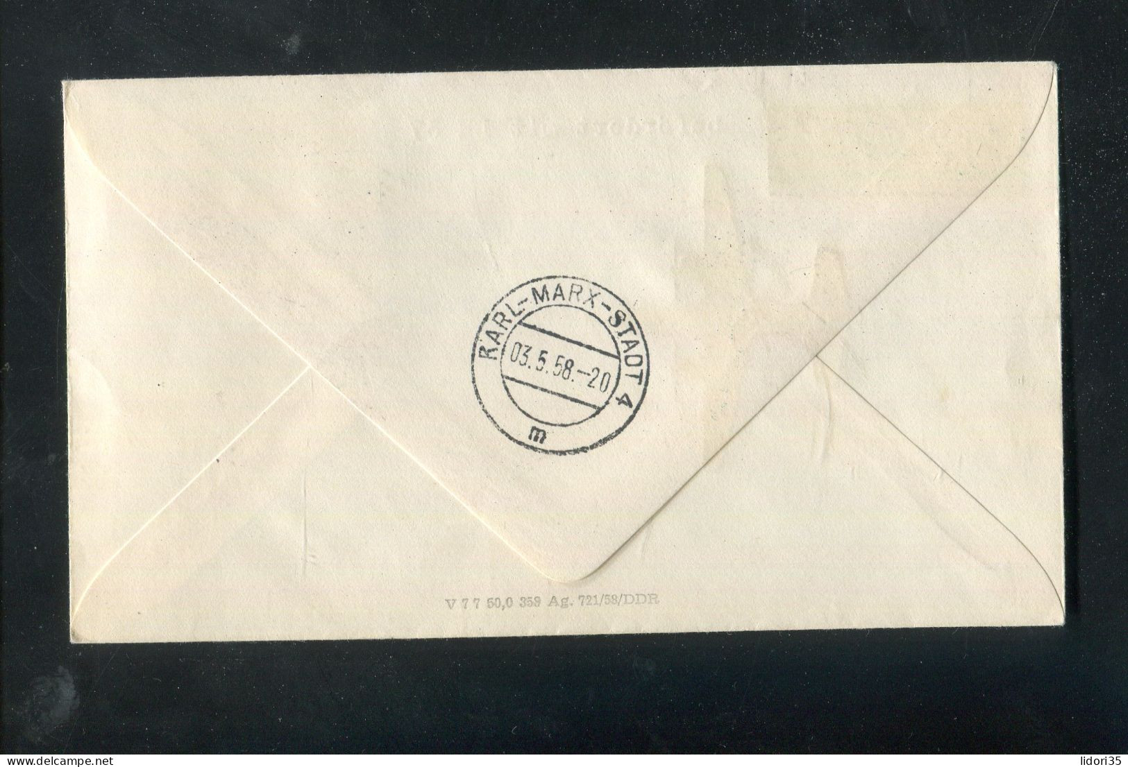 "DDR" 1958, Erstflugbrief "DRESDEN - KARL-MARX-STADT" (7582) - Airmail