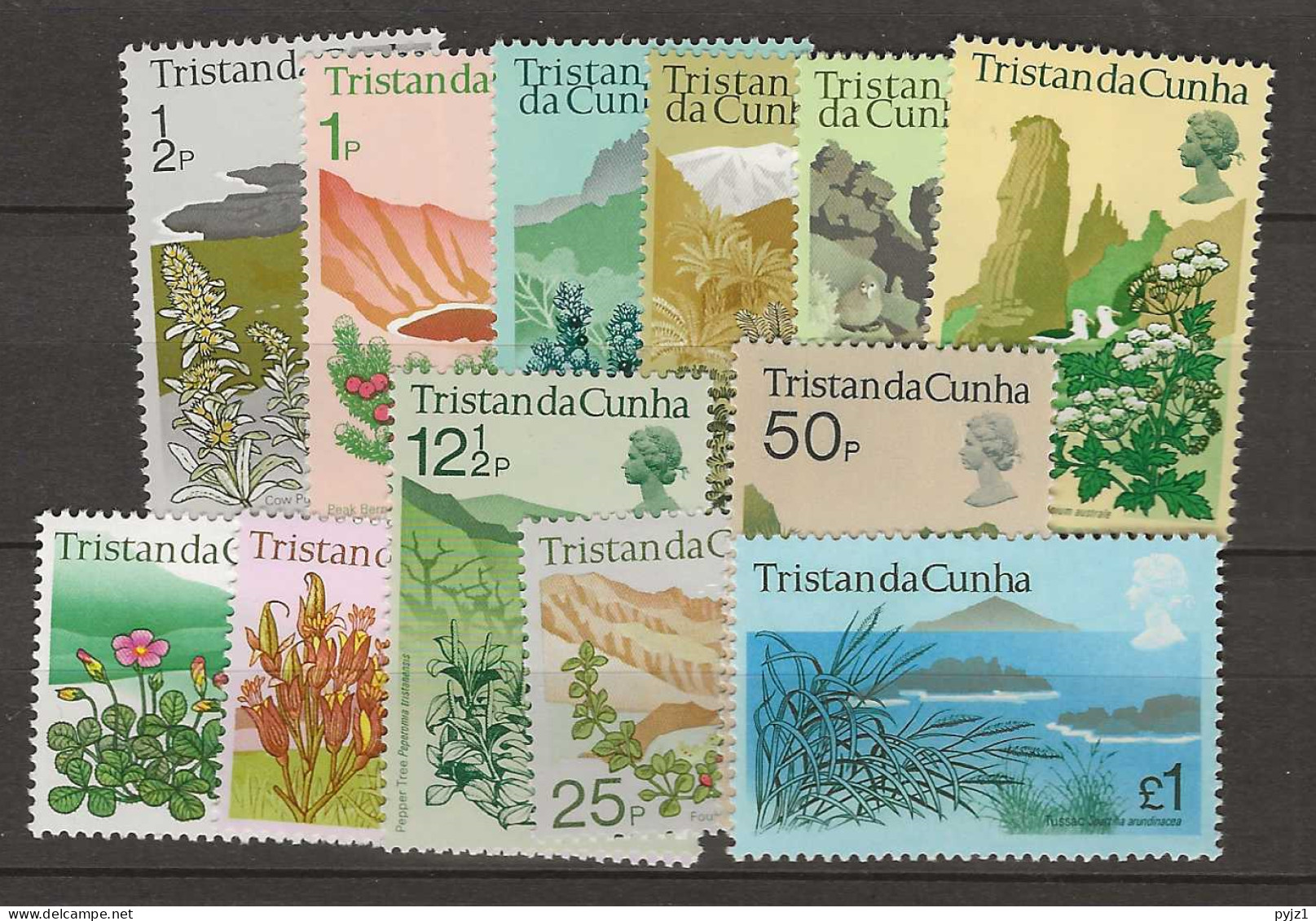 1972 MNH Tristan Da Cunha Mi 152-73 Postfris** - Tristan Da Cunha