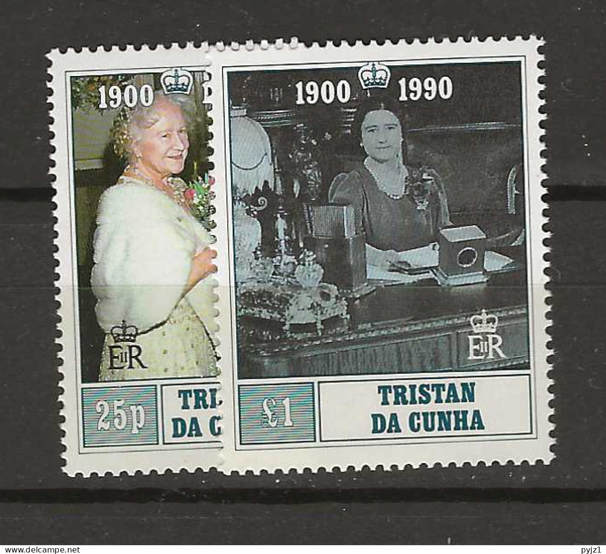 1990 MNH Tristan Da Cunha Mi 493-94 Postfris** - Tristan Da Cunha