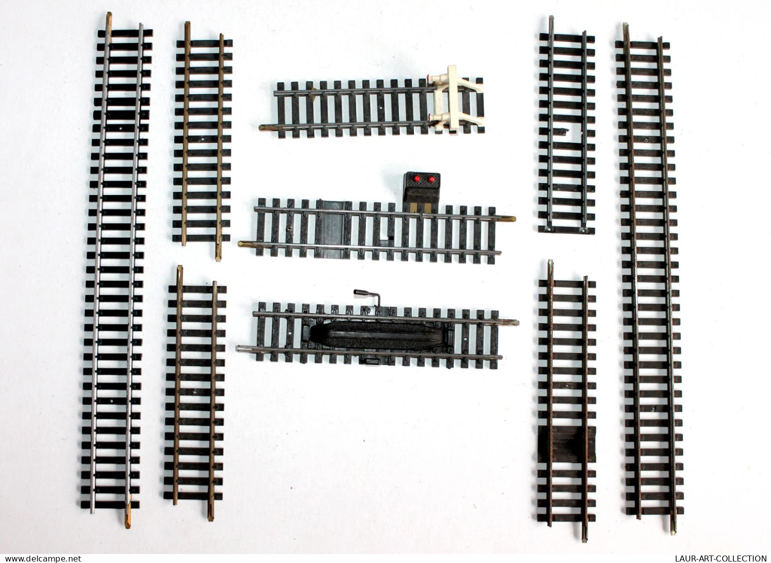 JOUEF HO 9 RAIL 1 BUTOIR, 1 DECROCHAGE, 2 COUPURE 1 PRISE, 5 DROIT N°475, N475/2, MODELISME FERROVIAIRE TRAIN (2105.278) - Track