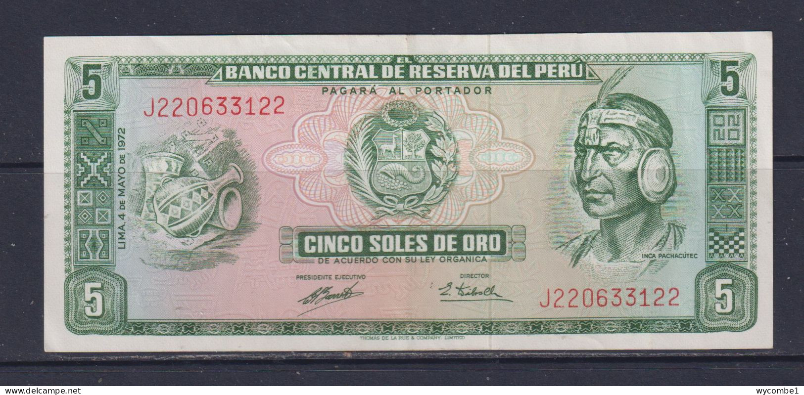 PERU -  1969 10 Sols UNC/aUNC  Banknote - Pérou