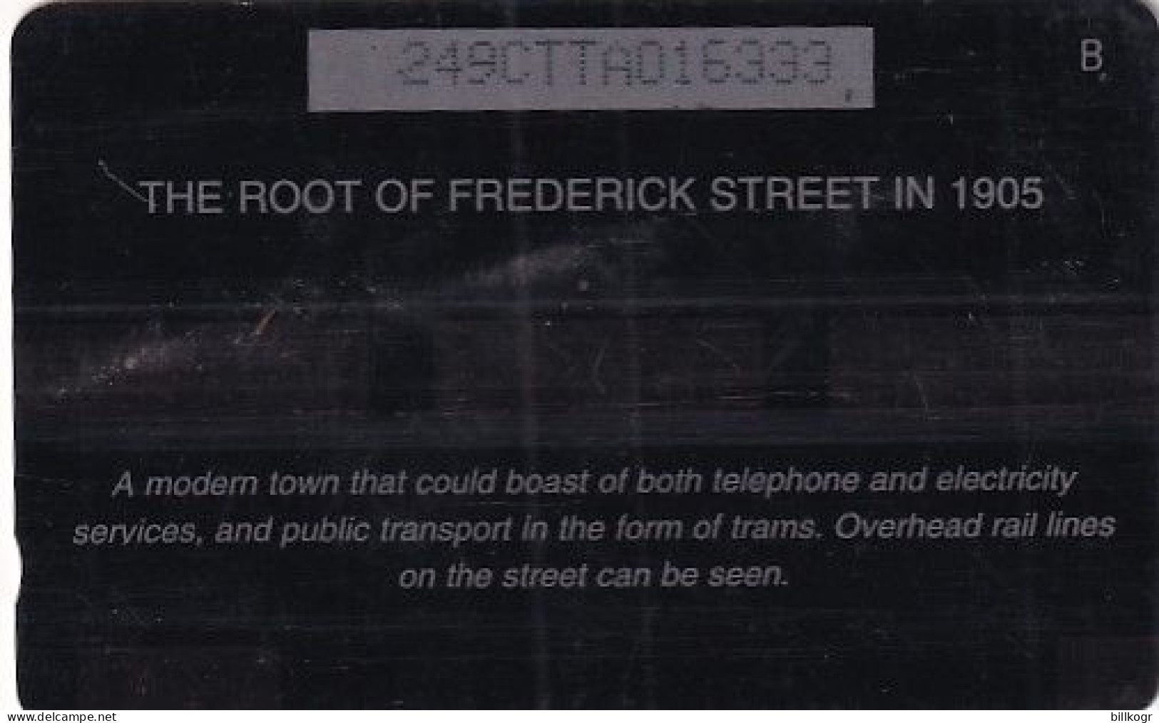 TRINIDAD & TOBAGO(GPT) - The Roof Of Frederick Street In 1905, CN : 249CTTA/B, Used - Trinidad & Tobago