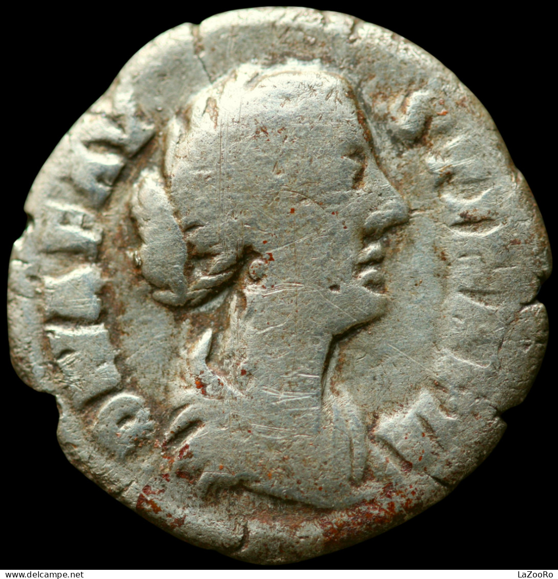 LaZooRo: Roman Empire - AR Denarius Of Faustina Minor (147-176 AD), Peacock - Die Antoninische Dynastie (96 / 192)