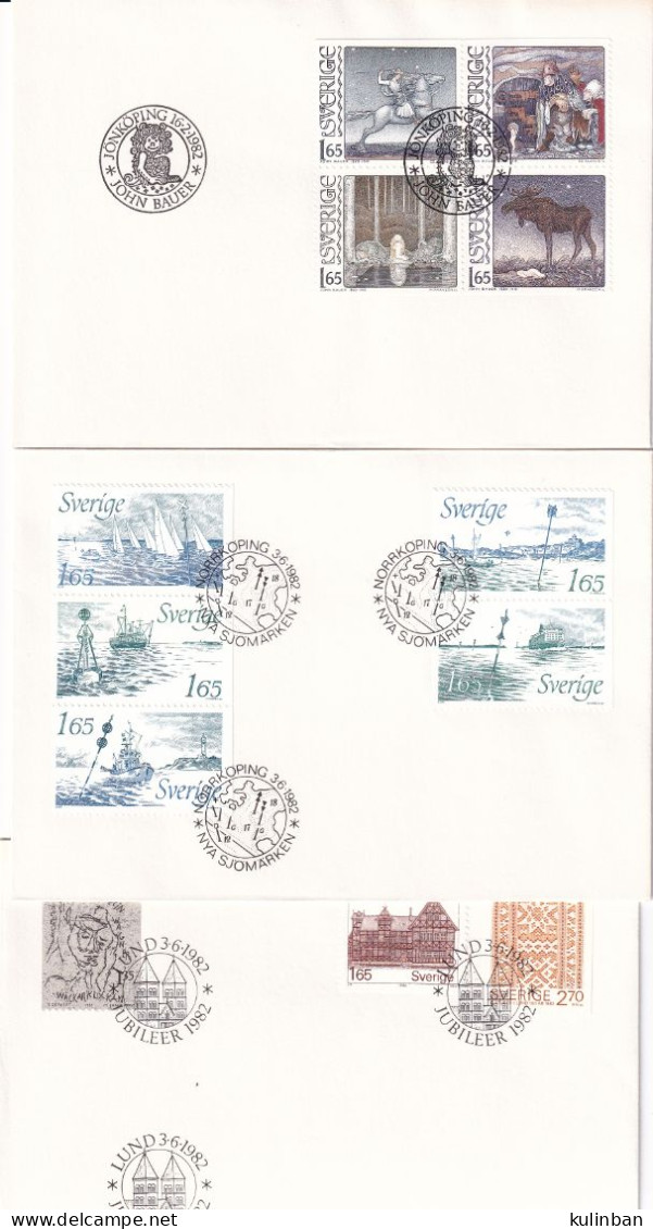 Sweden 10 Letters To FDC From 1982 - Brieven En Documenten