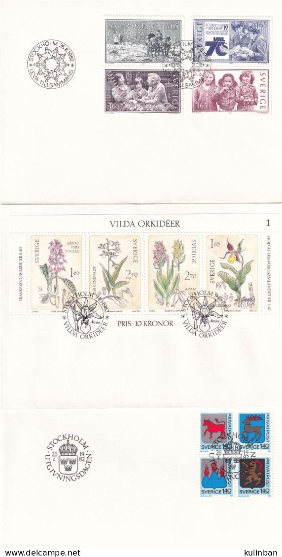 Sweden 10 Letters To FDC From 1982 - Covers & Documents