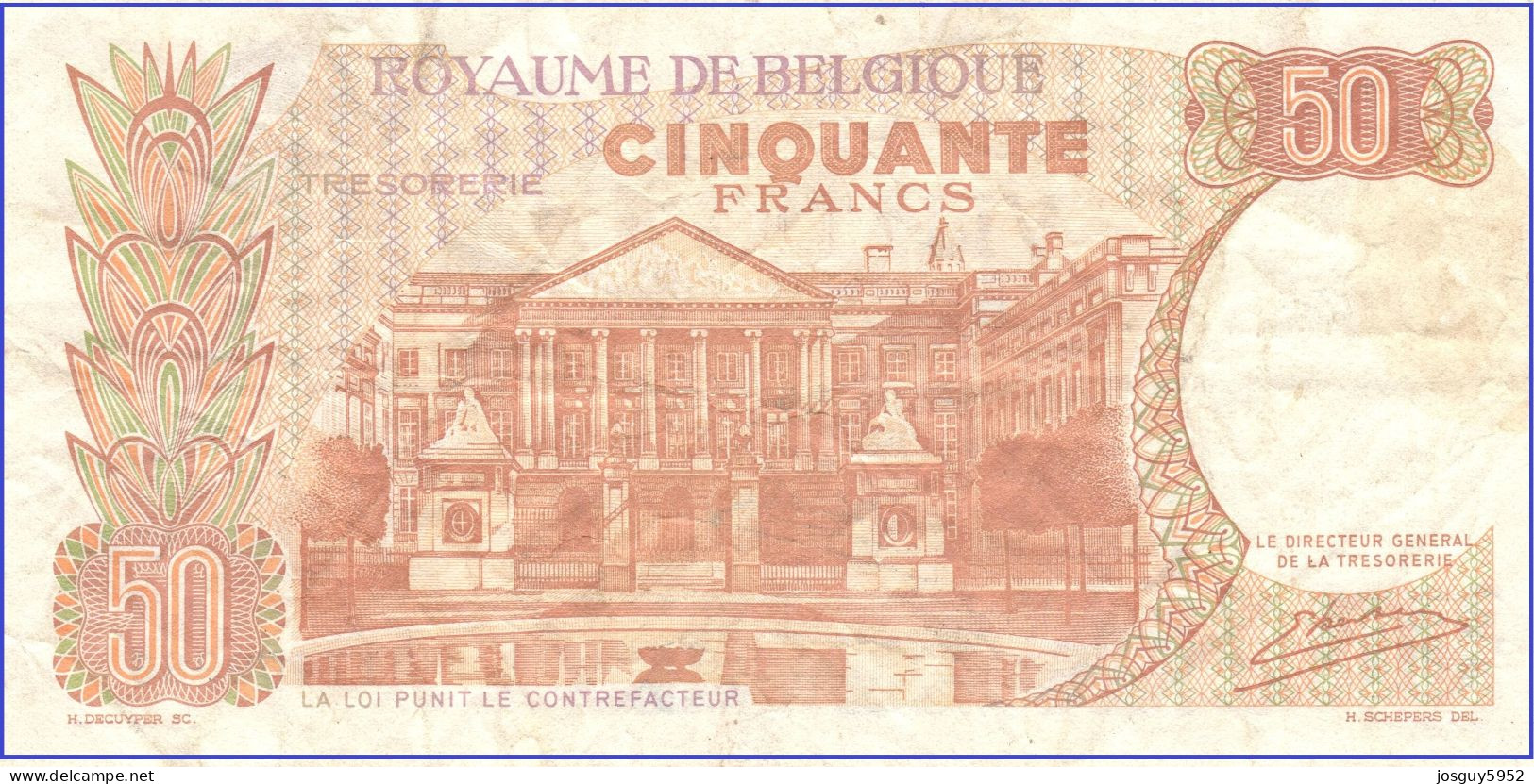 BELGIE - 50 FRANK 1966 - Nr 1270O9986 - Altri & Non Classificati