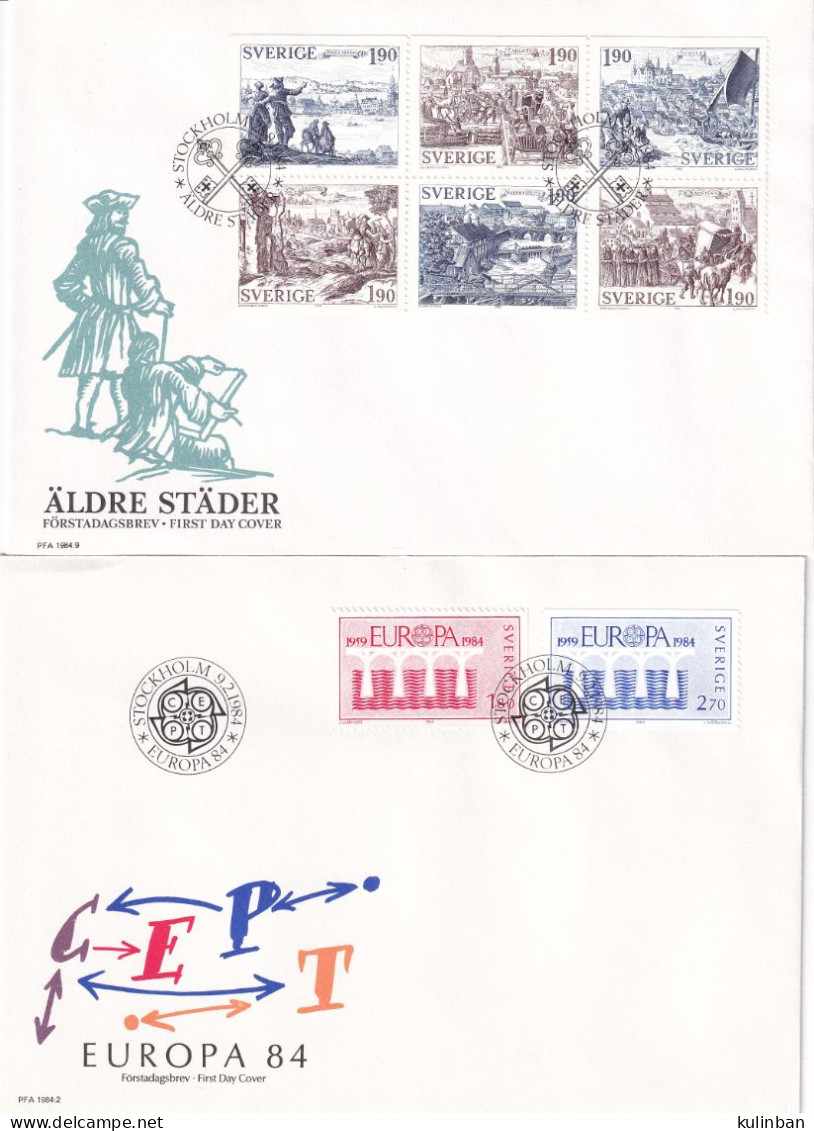 Sweden 12 Letters To FDC From 1984 - Storia Postale