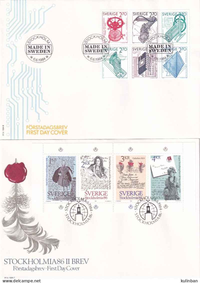 Sweden 12 Letters To FDC From 1984 - Lettres & Documents