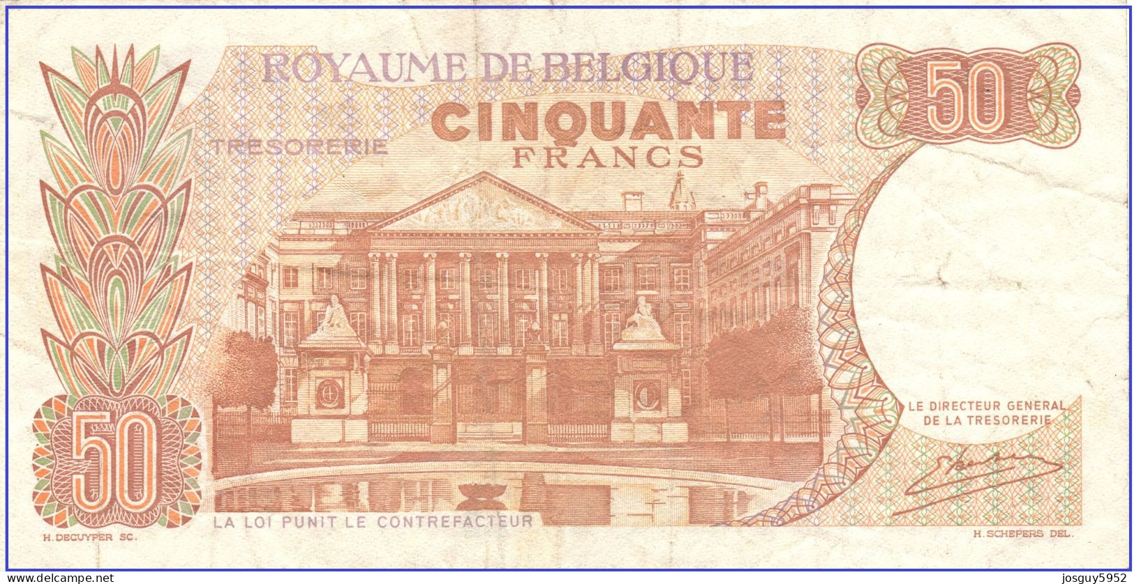 BELGIE - 50 FRANK 1966 - Nr 915J2590 - Autres & Non Classés