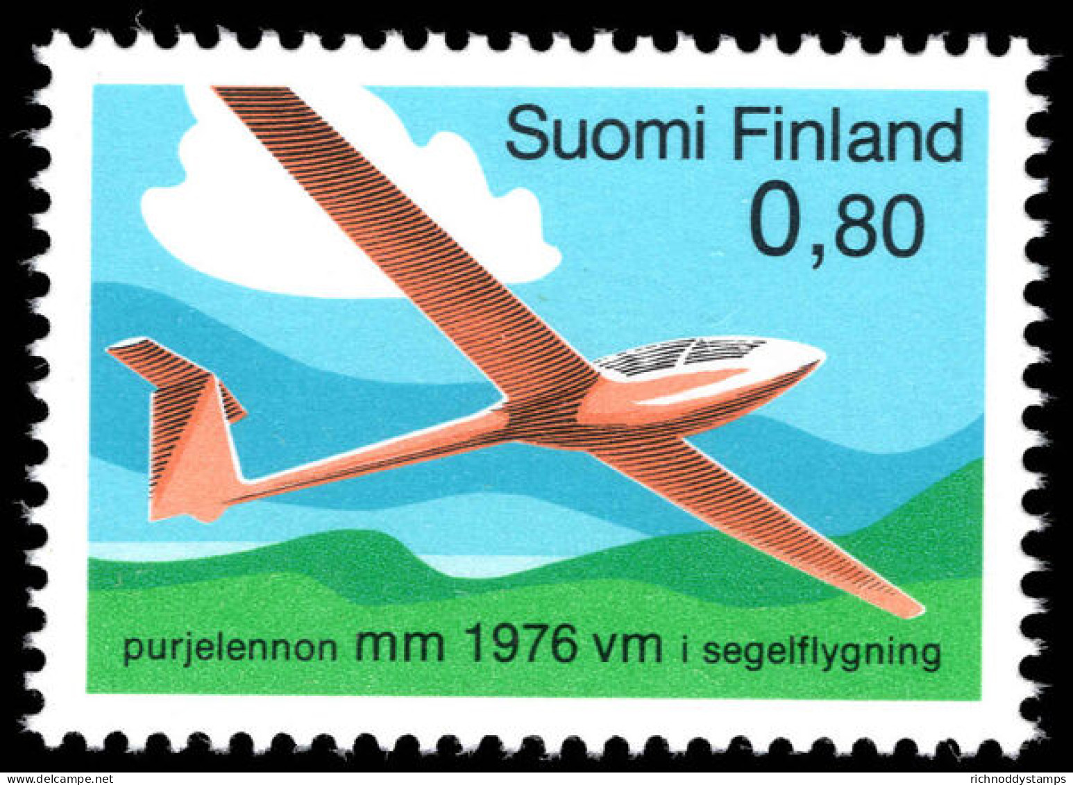 Finland 1976 15th World Gliding Championships Unmounted Mint. - Unused Stamps