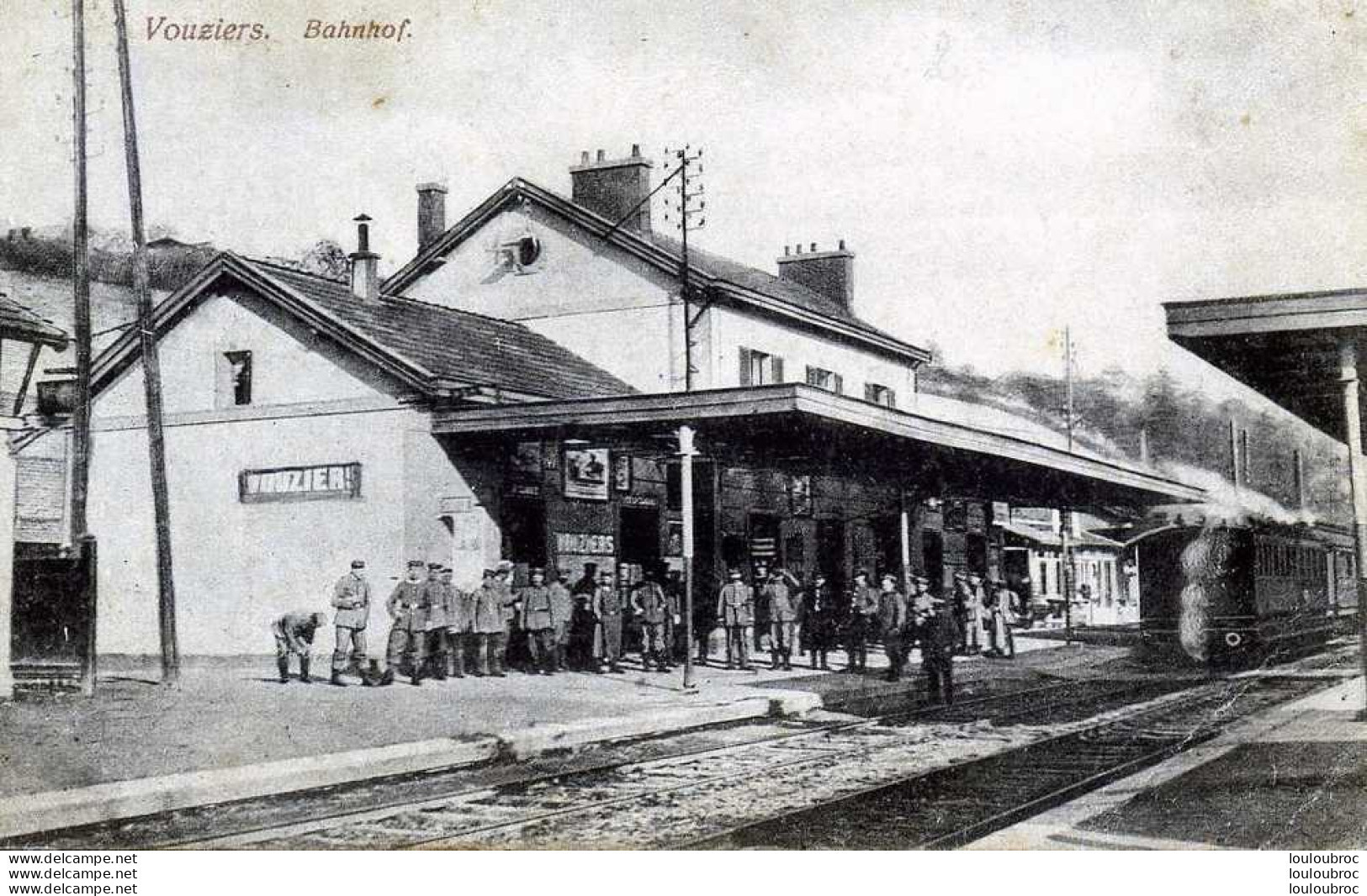 08 VOUZIERS GARE CARTE ECRITE EN ALLEMAND - Vouziers