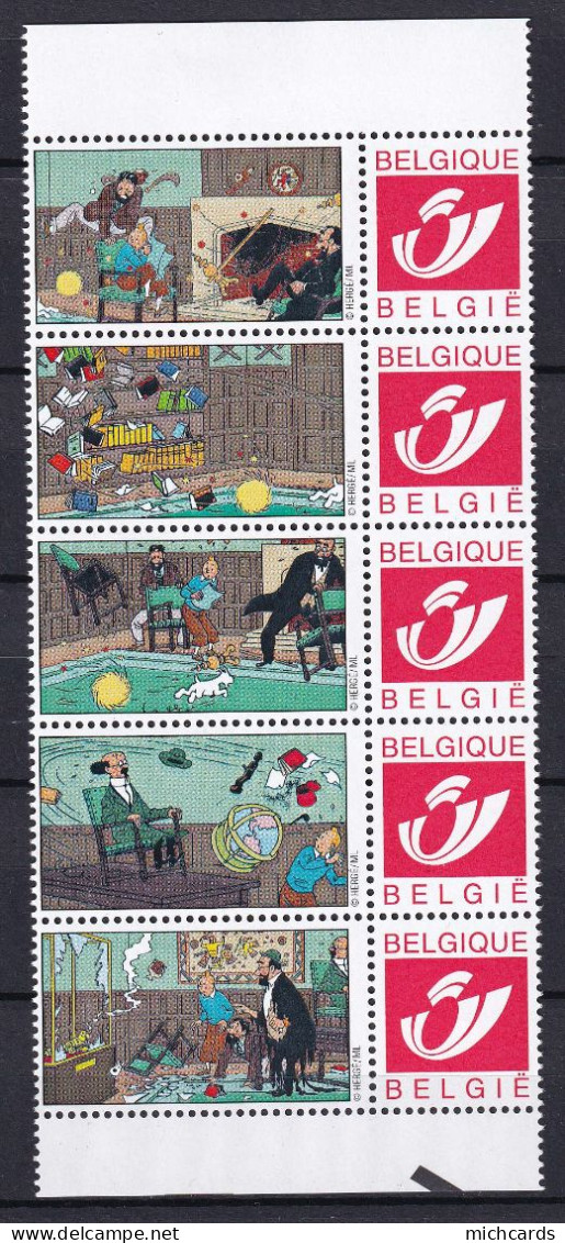 303 BELGIQUE Duo Stamp - TINTIN - Les 7 Boules De Cristal - Neuf **(MNH) Sans Charniere - Philastrips