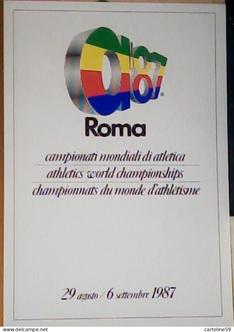 ROMA CAMPIONATI DEL MONDO DI ATLETICA   N1987   JT6566 - Estadios E Instalaciones Deportivas
