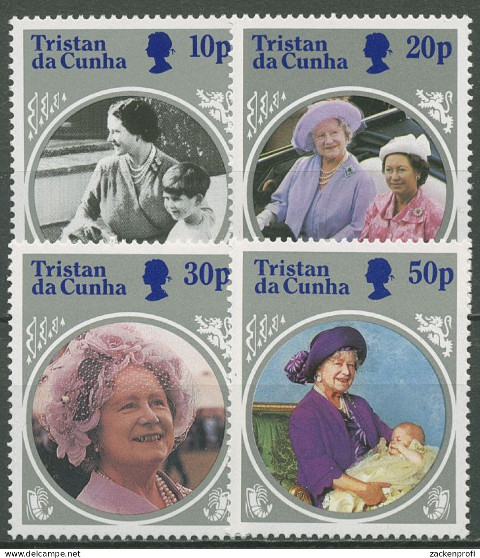 Tristan Da Cunha 1985 85. Geburtstag Königinmutter Elisabeth 385/88 Postfrisch - Tristan Da Cunha