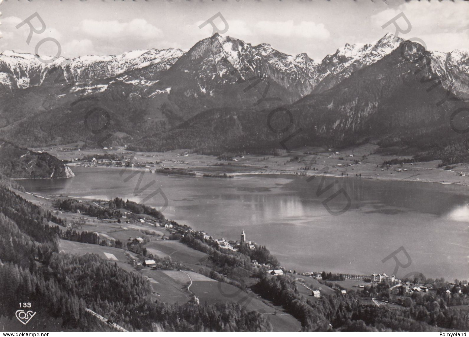 CARTOLINA  B5 ST.WOLFGANG,ALTA AUSTRIA,AUSTRIA-AM WOLFGANGSEE,GESEHEN VON DER FAHITZUM SCHAFBERG-NON VIAGGIATA - St. Wolfgang