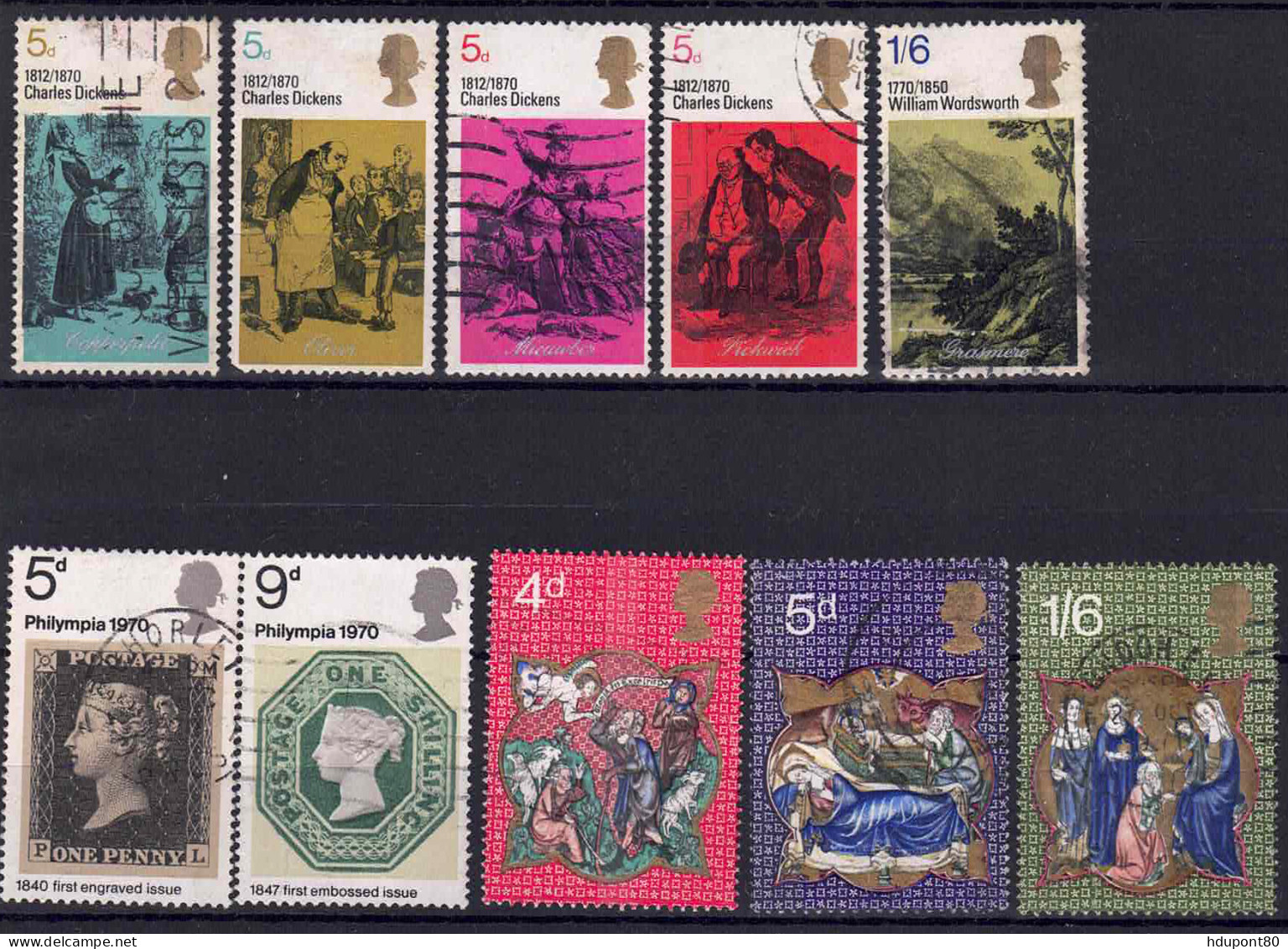 YT 591 à 595, 599, 600, 602 à 604 - Used Stamps