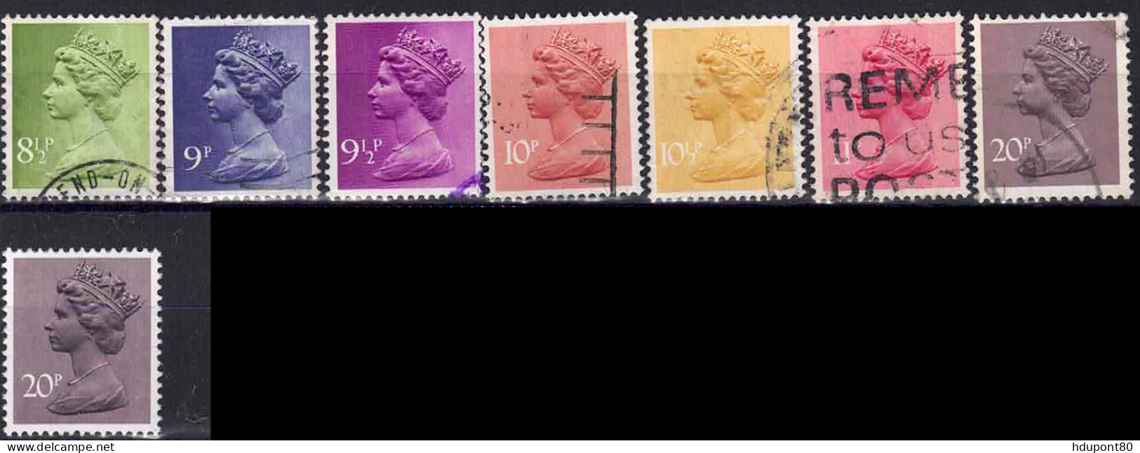 YT 765, 780 à 789A - Used Stamps