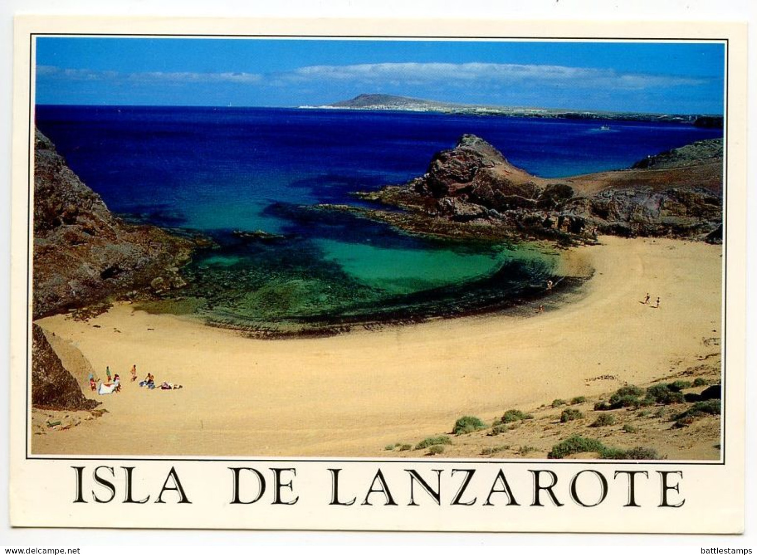 Spain 1993 Postcard Isla De Lanzarote - Playa De Papagayo; 45p. King Juan Carlos I Stamp; Arrecife Cancel - Lanzarote