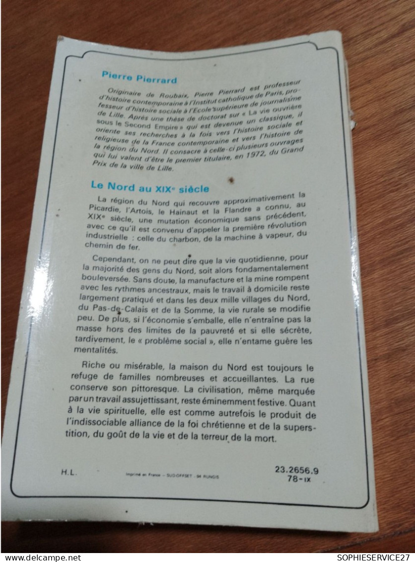 148 //   LA VIE QUOTIDIENNE  DANS LE NORD AU XIXe SIECLE / ARTOIS - FLANDRE - HAINAUT - PICARDIE / PIERRE PIERRARD - Picardie - Nord-Pas-de-Calais