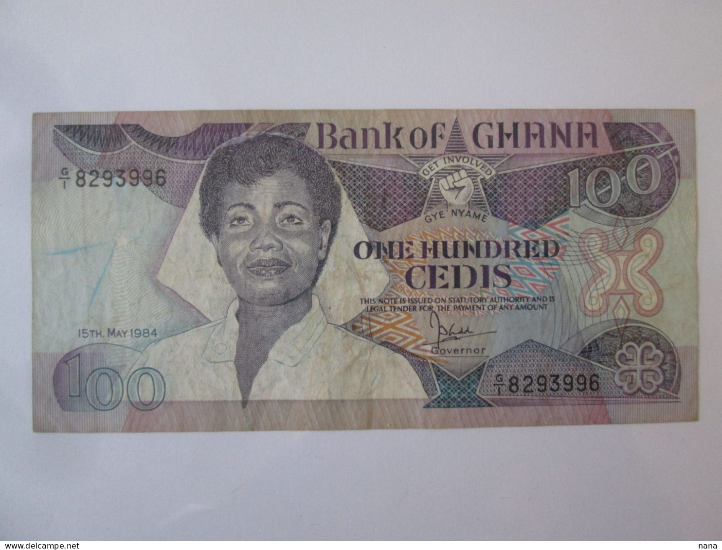 Rare Year! Ghana 100 Cedis 1984 Banknote See Pictures - Ghana