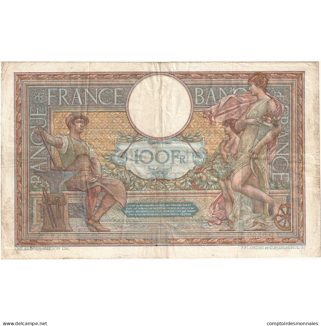 France, 100 Francs, Luc Olivier Merson, 1914, P.2599, TTB, Fayette:23.06, KM:71a - 100 F 1908-1939 ''Luc Olivier Merson''
