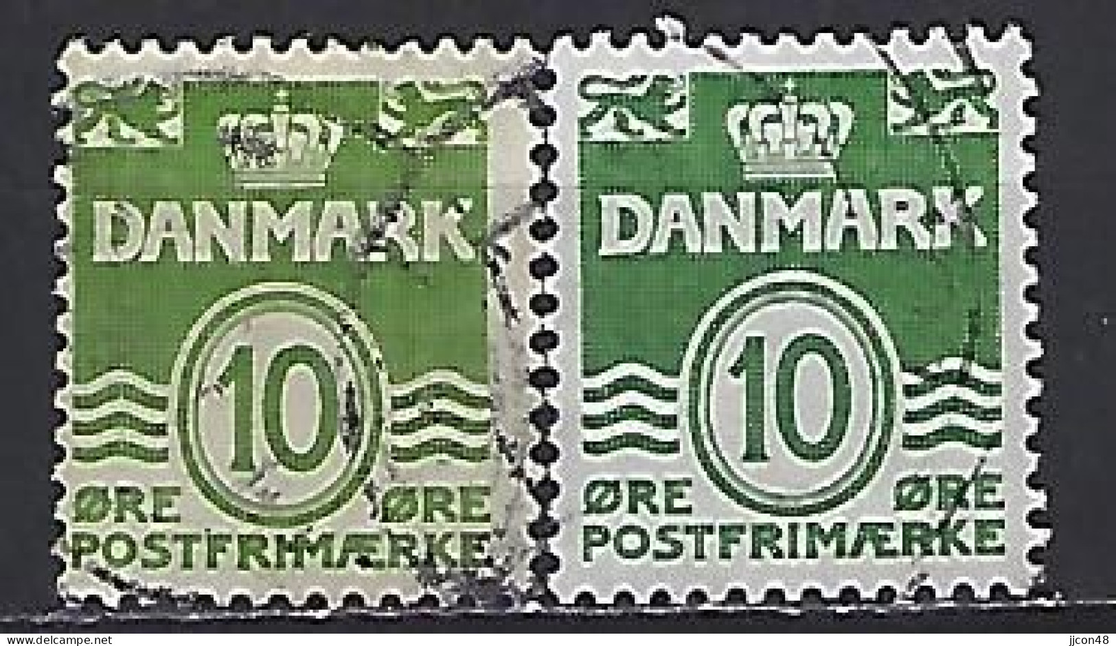 Denmark 1950  Wavy Lines (o) Mi.328 X+y - Used Stamps