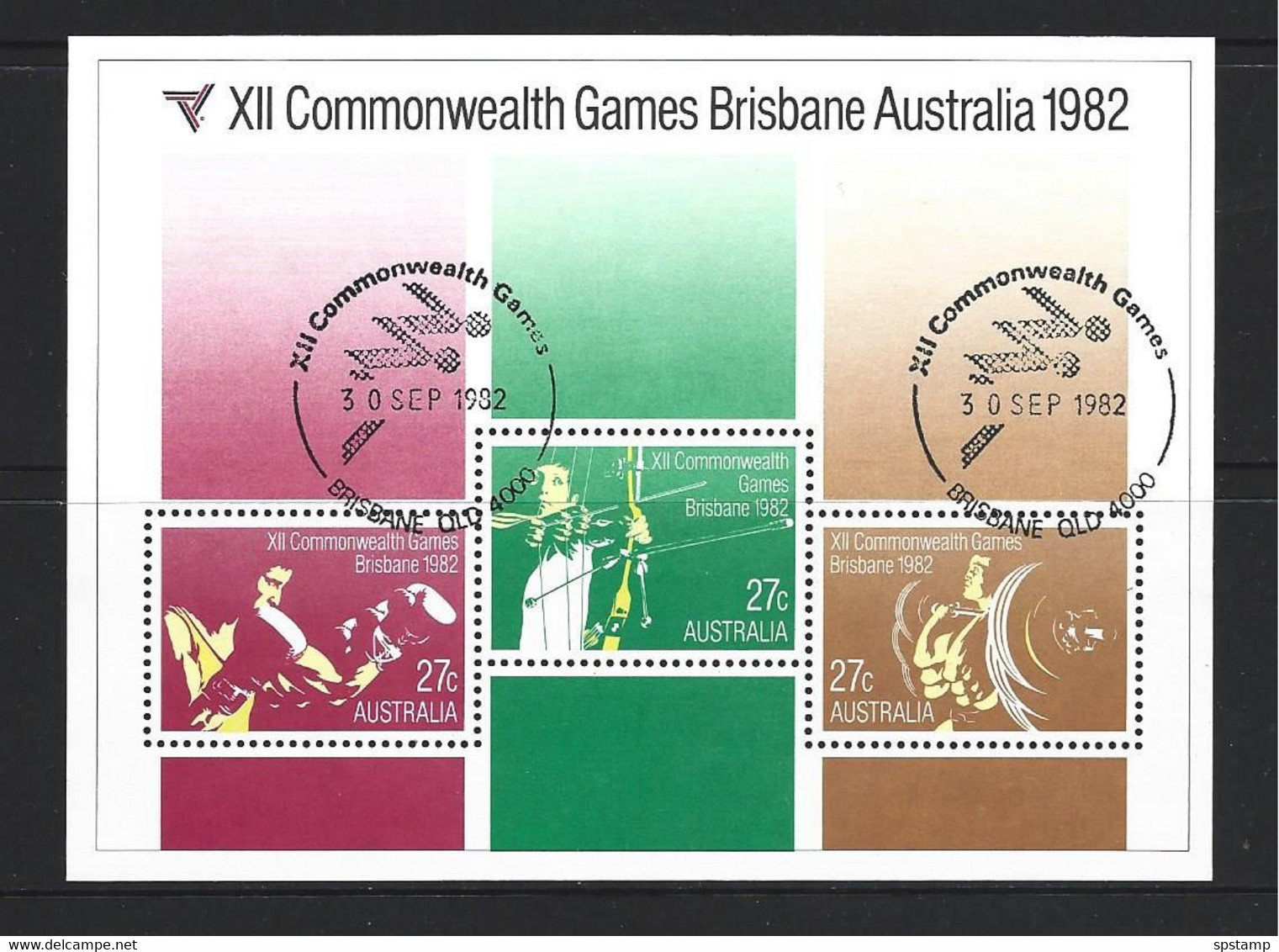 Australia 1982 Brisbane Commonwealth Games Miniature Sheet FU - Used Stamps