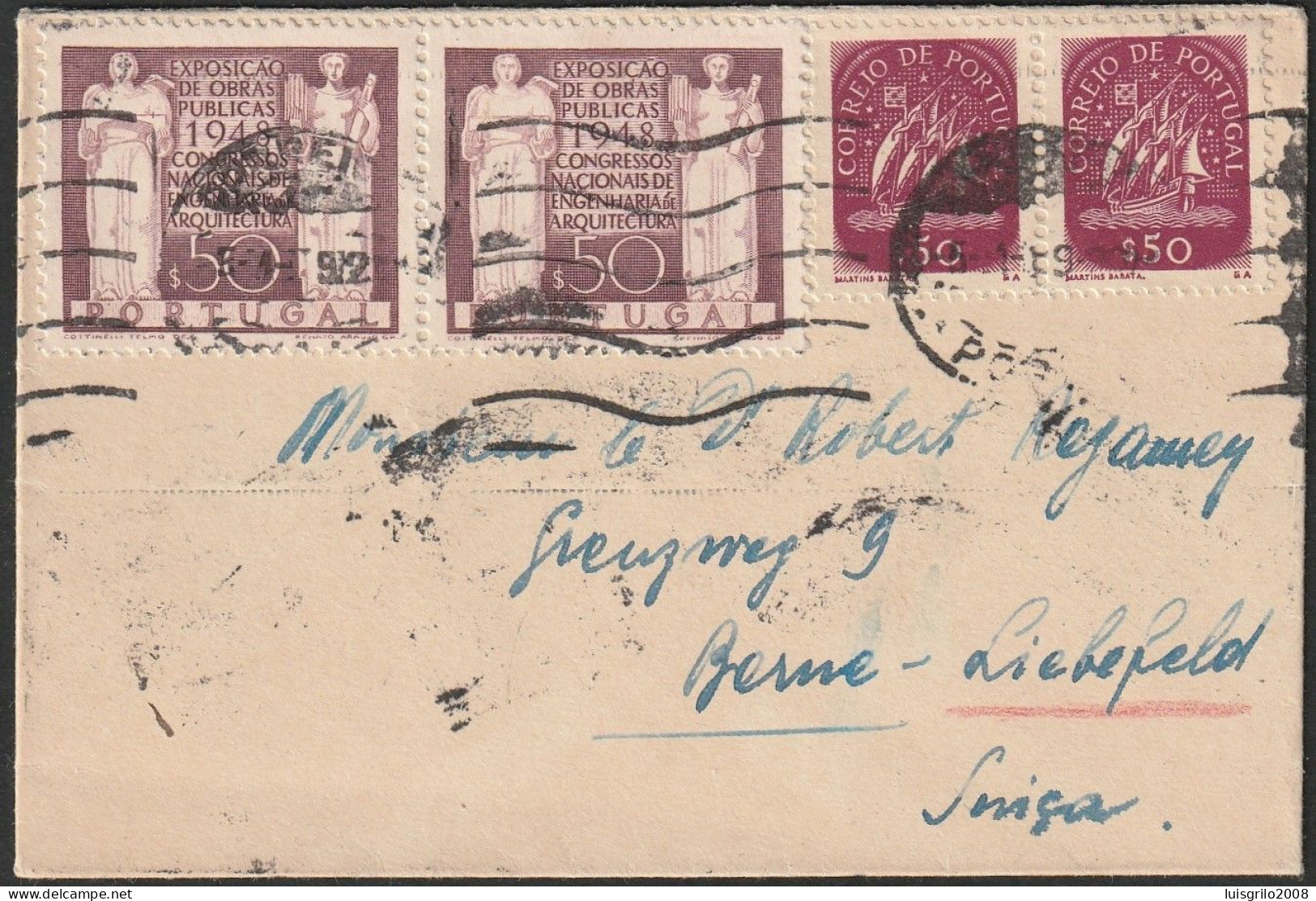 Cover - Registo. Porto To Berne, Suisse -|- Postmark - Porto. 1949 - Lettres & Documents