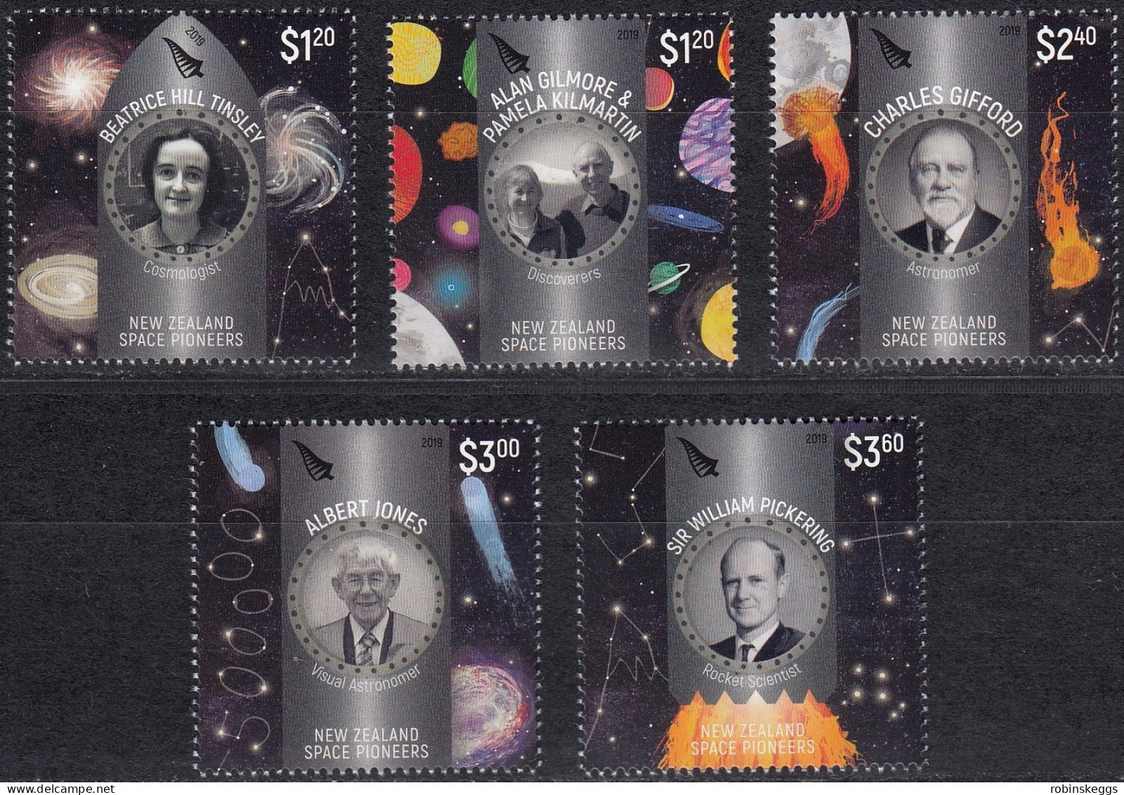 NEW ZEALAND 2019 NZ Space Pioneers, Set Of 5 MNH - Oceanië