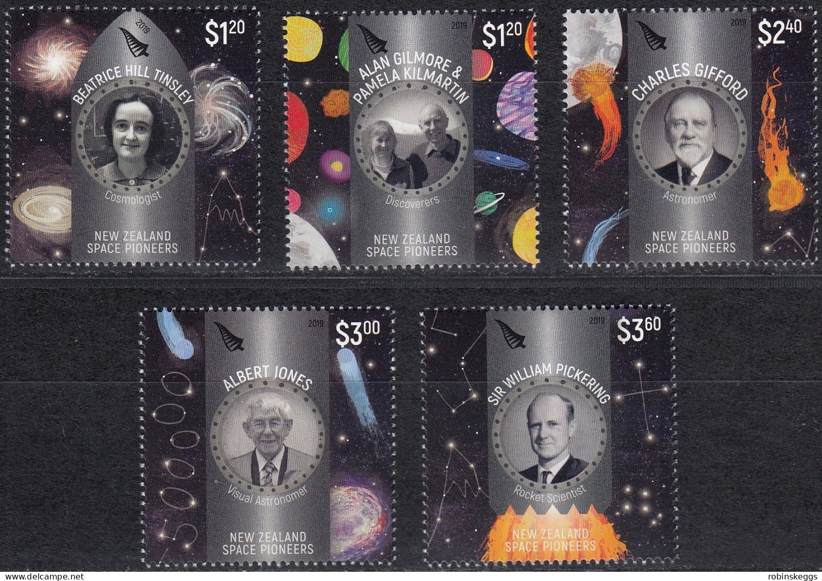 NEW ZEALAND 2019 NZ Space Pioneers, Set Of 5 MNH - Oceania