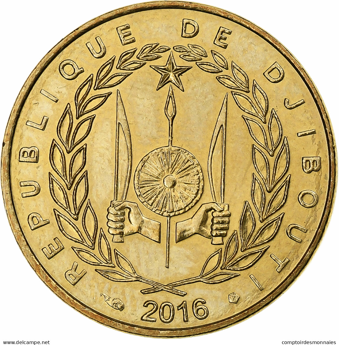 Djibouti, 10 Francs, 2016, Bronze-Aluminium, SPL - Dschibuti