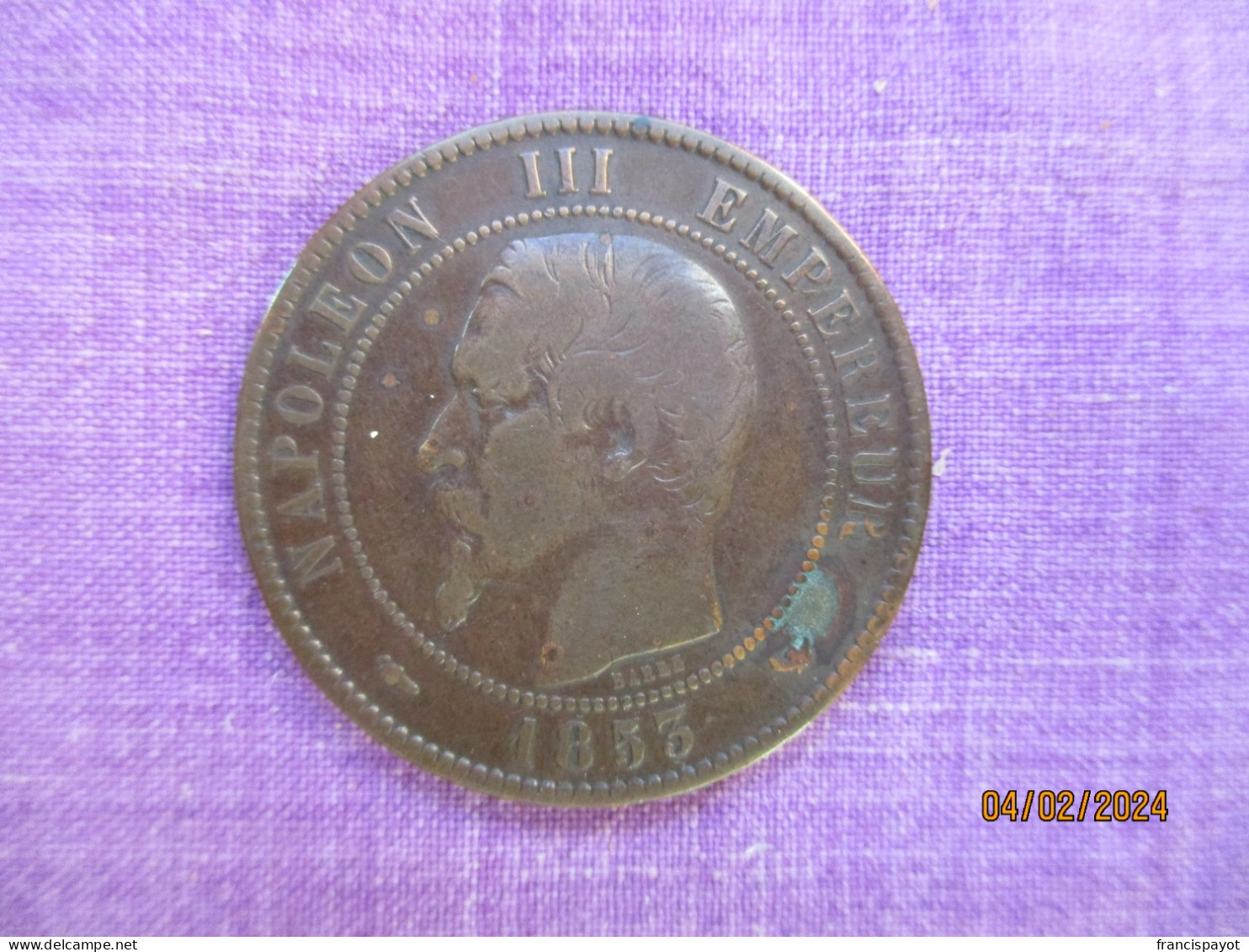 France Module 10 Centimes 1853 - Visite De Napoléon III à Lille - Adel