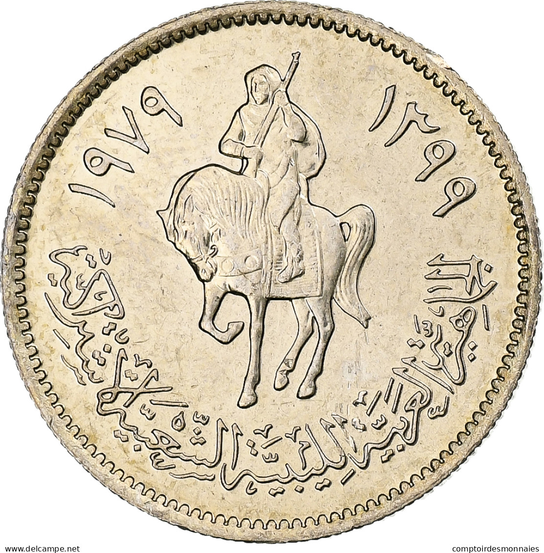 Libye, 10 Dirhams, 1979/AH1399, Copper-Nickel Clad Steel, SPL, KM:20 - Libye