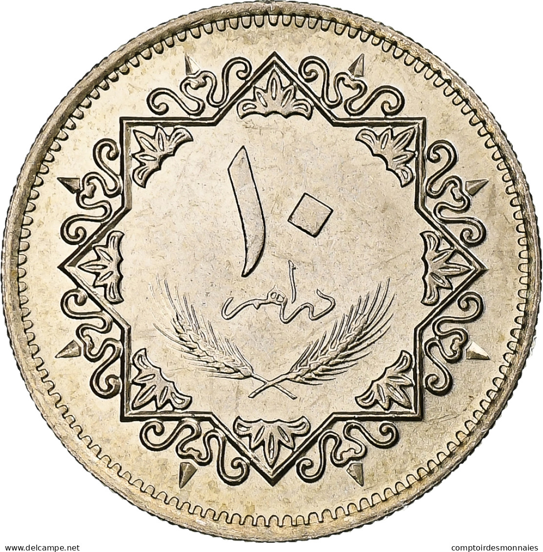 Libye, 10 Dirhams, 1979/AH1399, Copper-Nickel Clad Steel, SPL, KM:20 - Libië