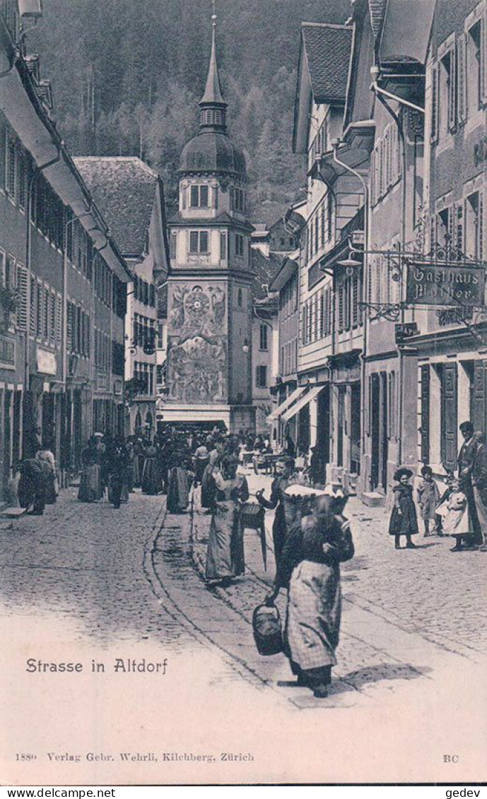 Altdorf UR, Rue Animée (1880) - Altdorf