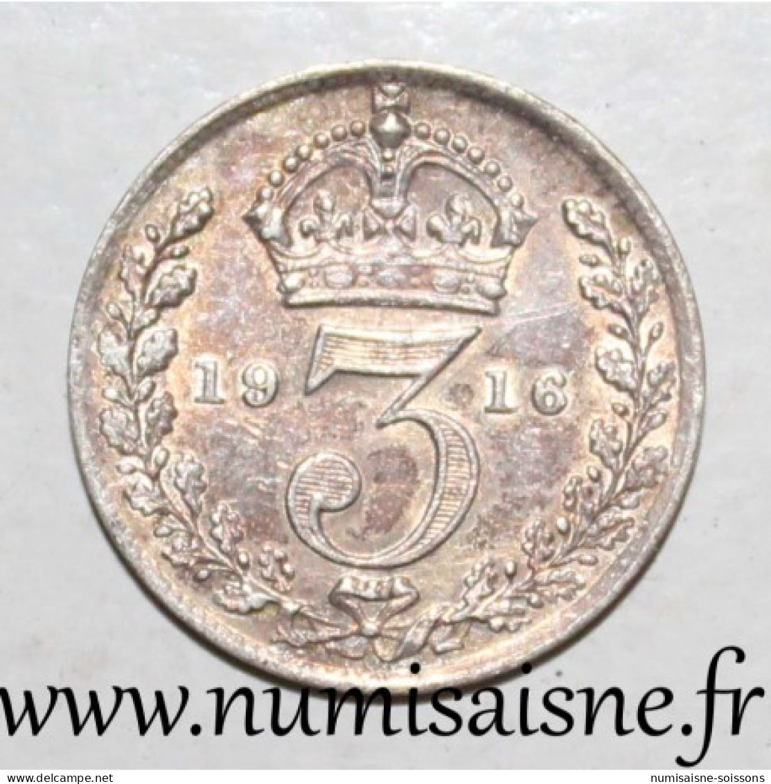 GRANDE BRETAGNE - KM 813 - 3 PENCE 1916 - GEORGE V - TTB - Autres & Non Classés