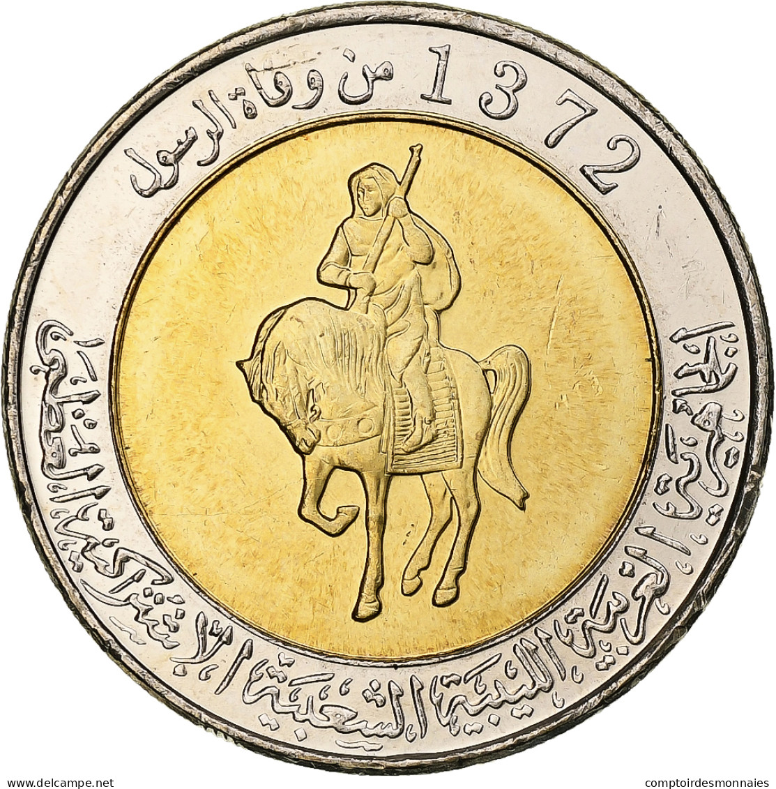 Libye, 1/2 Dinar, 2004, Bimétallique, SPL, KM:27 - Libia