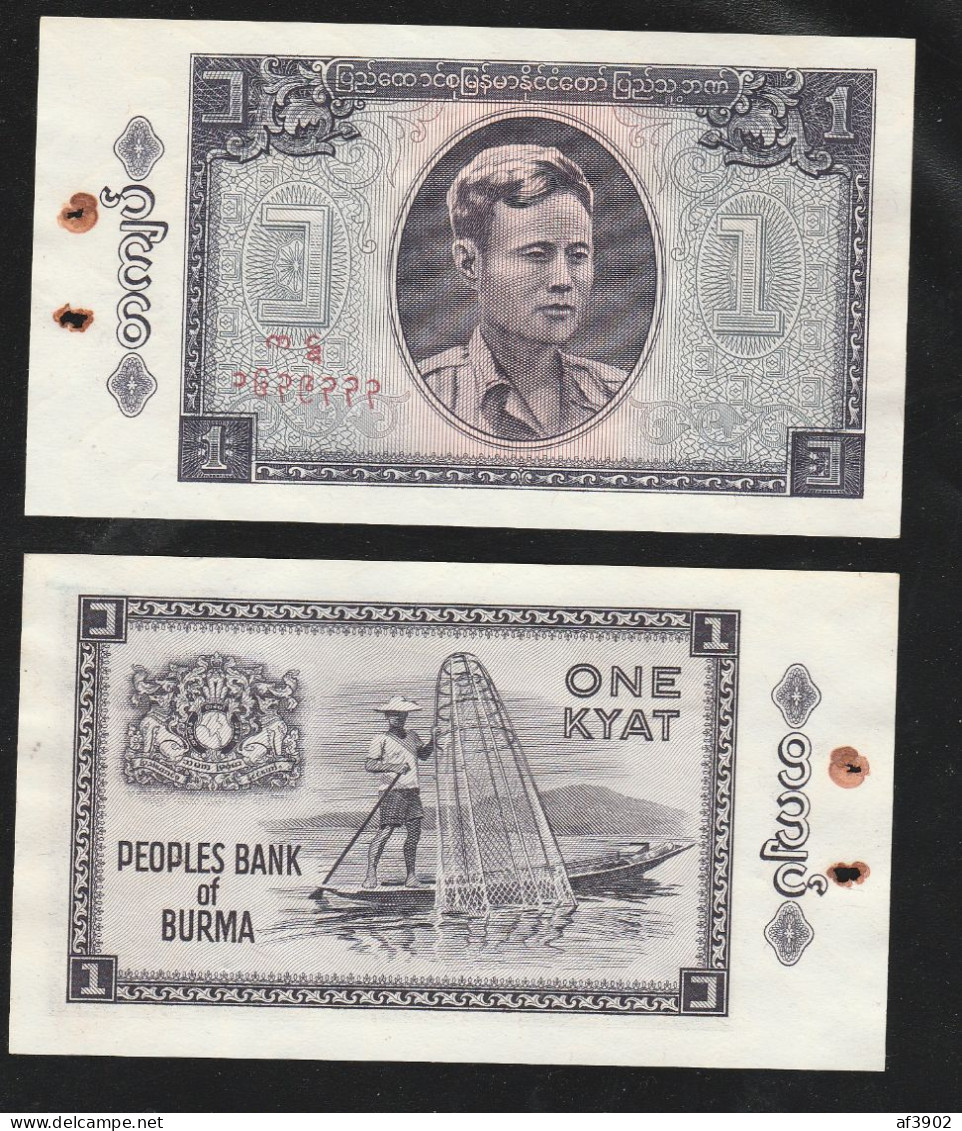 BURMA/MYANMAR MONEY1965 ISSUED 10 PCS-1 KYAT, PG52,UNC/AUNC - Myanmar (Birmanie 1948-...)