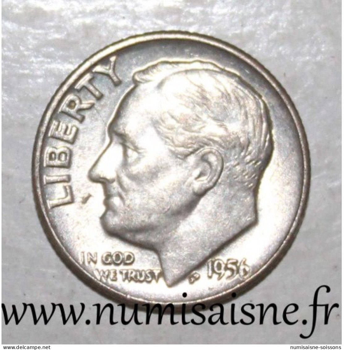 ÉTATS UNIS - KM 195 - 1 DIME 1956 - Philadelphie - ROOSEVELT - TTB - 1946-...: Roosevelt