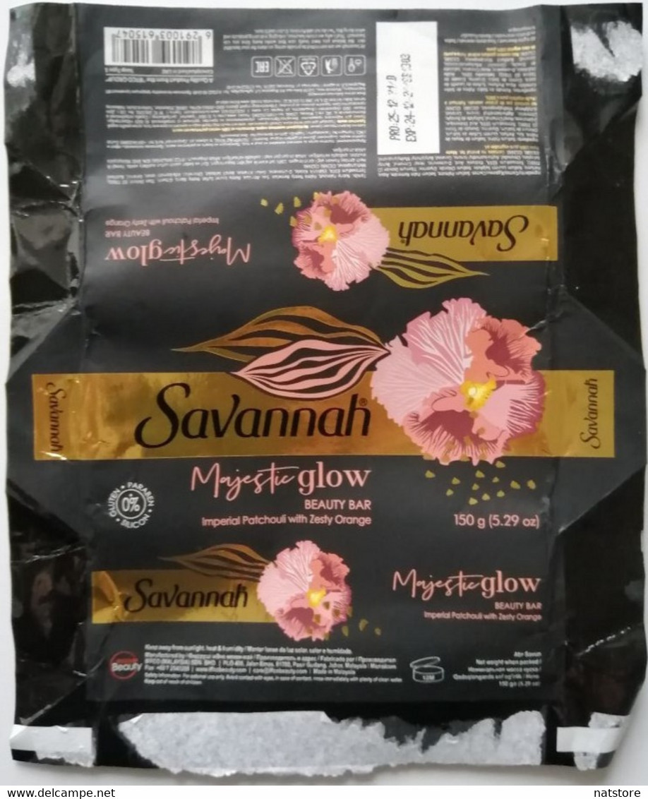 MALAYSIA..SOAP LABEL..SAVANNAH..MAJESTIC GLOW - Etiketten